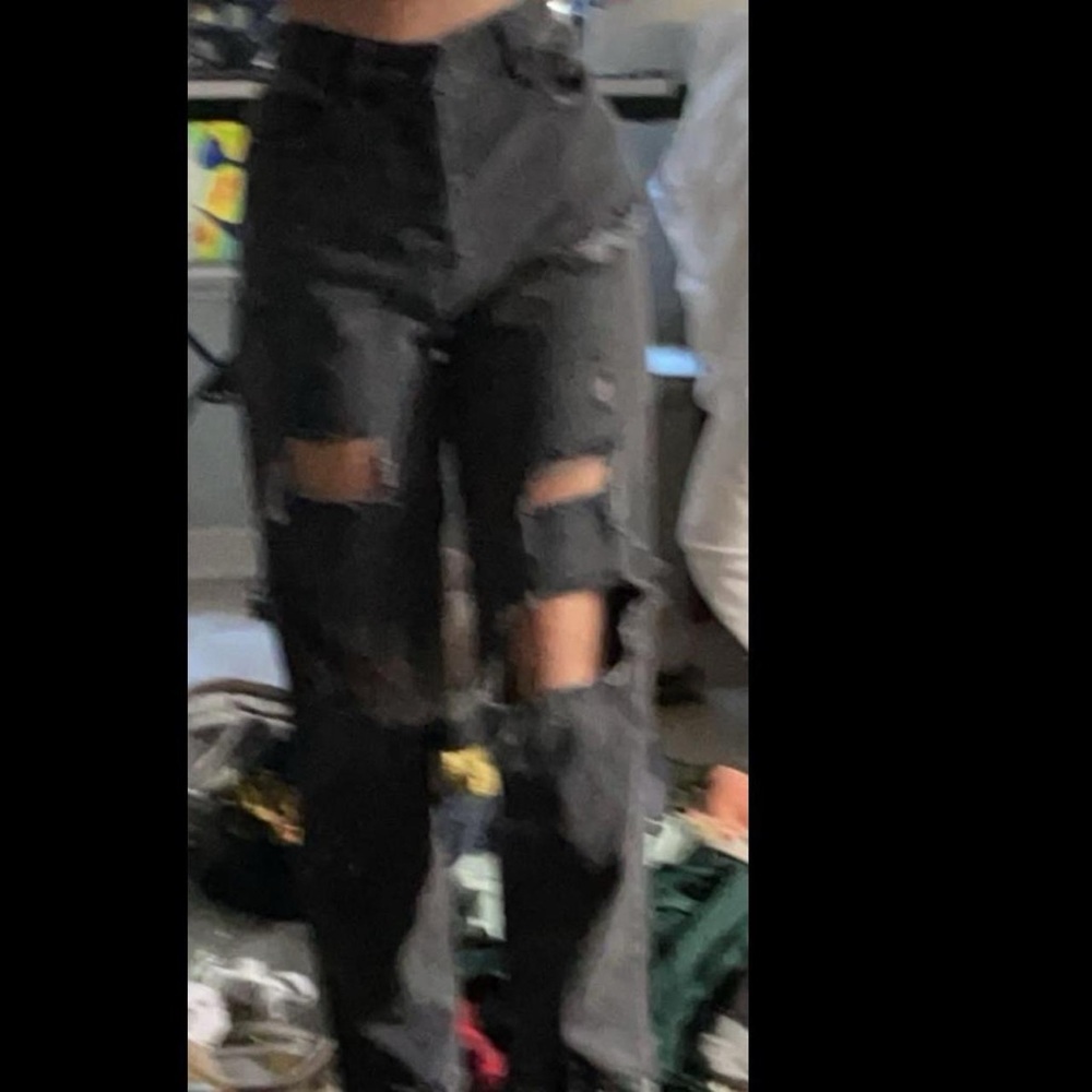 Black Ripped High Waisted Pacsun Jeans